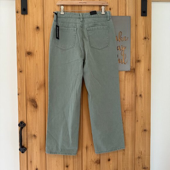 Blank NYC Size 29 Baxter Ribcage Strait Leg Button Fly Jeans in Green - Picture 4 of 7